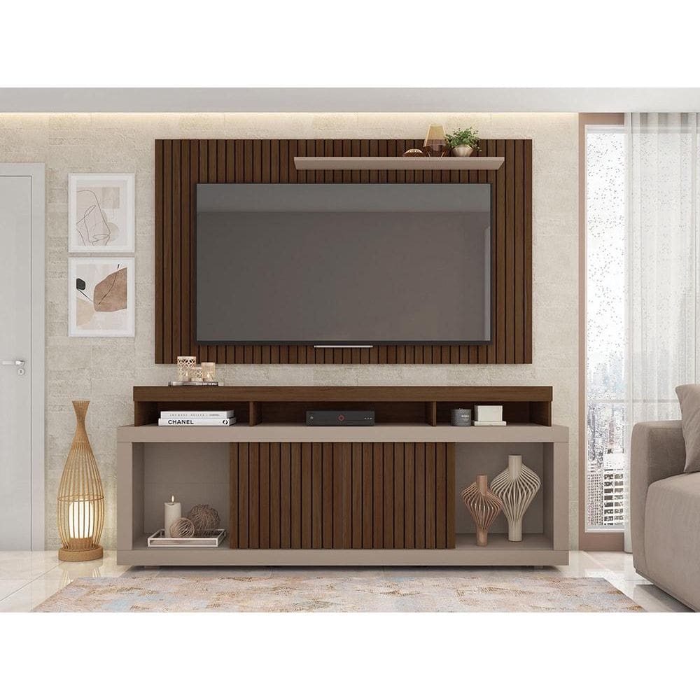 Rack com Painel para TV até 60 Polegadas New Oscar 1.8 Havana Fendii Caemmun