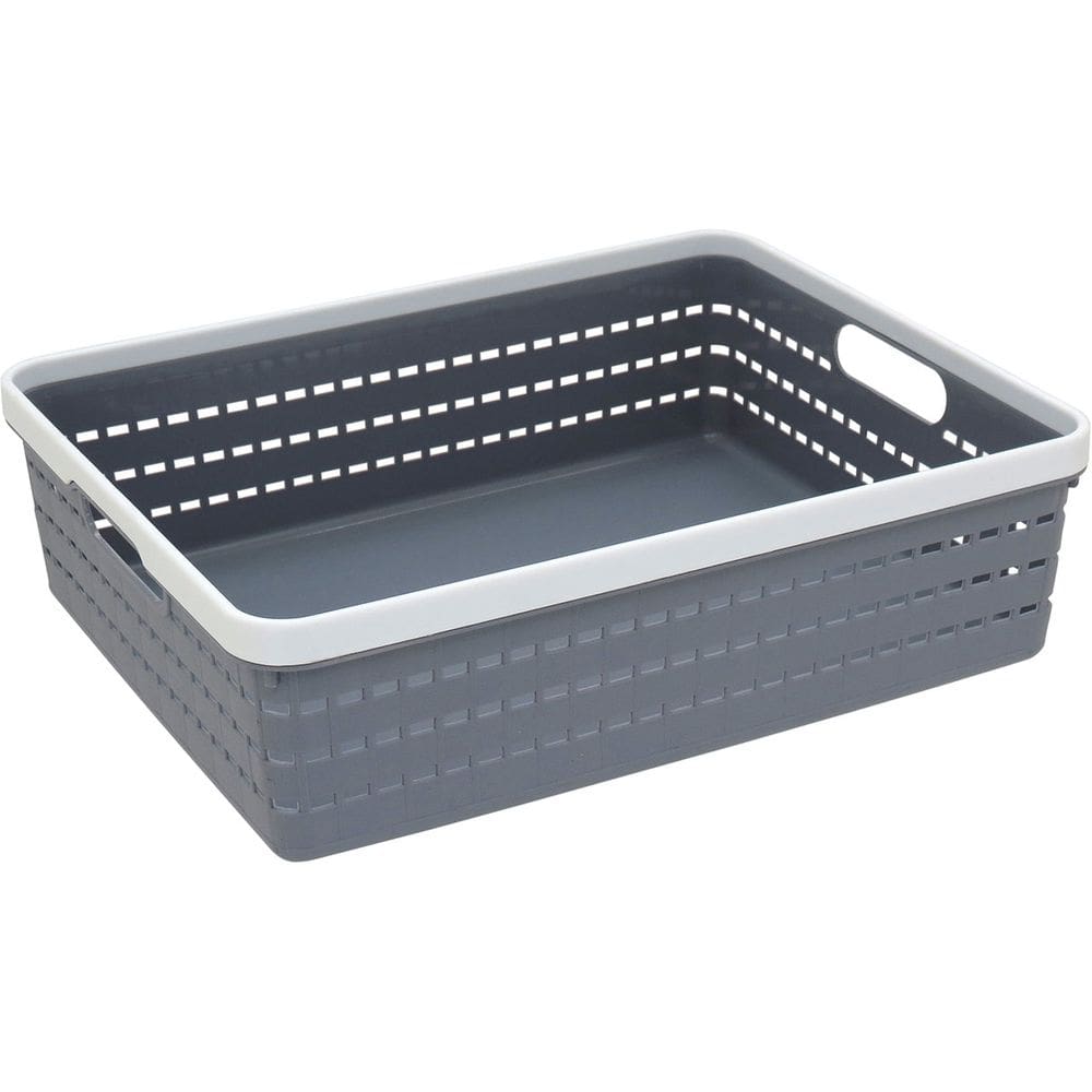 CAIXA ORGANIZADORA PLÁSTICO 10x26x34cm CINZA