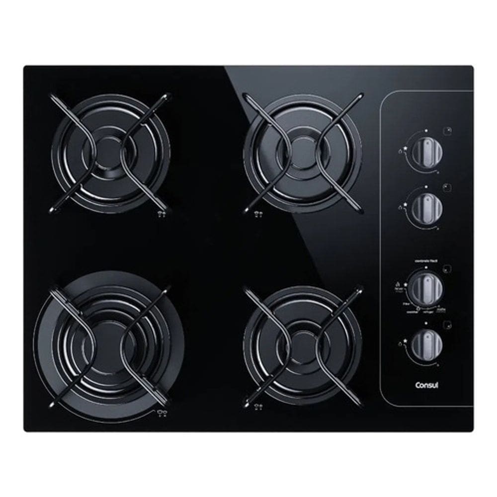 Cooktop 4 Bocas A Gás 56,5x46cm Controle Fácil Bivolt Consul