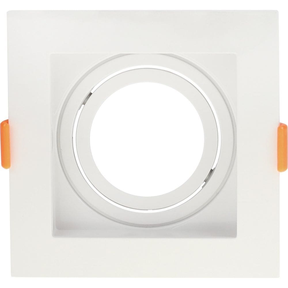 Spot Embutir Quadrado Branco 20w Gu10 Bivolt Orbital Pc Branco