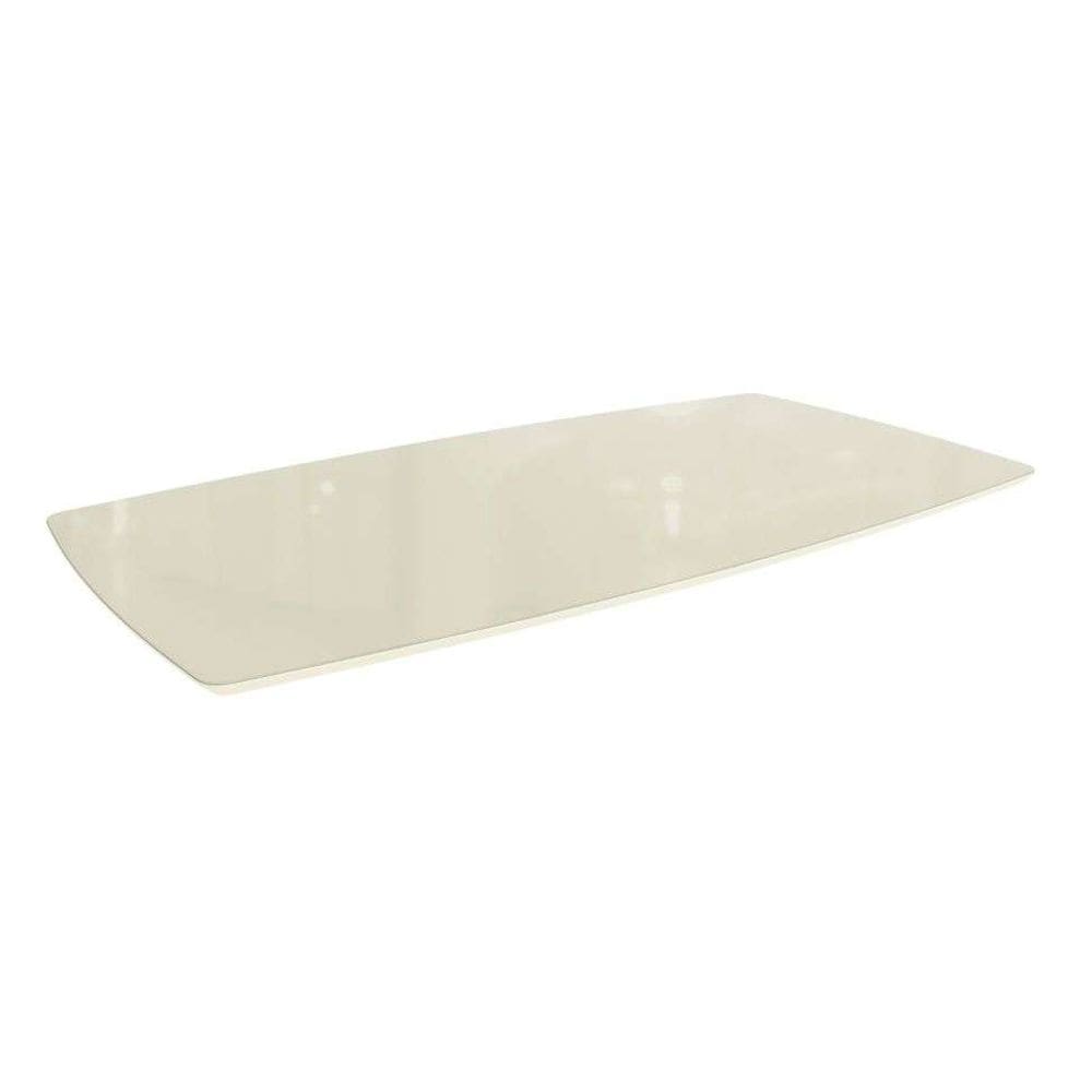 tampo retangular para mesa de jantar com vidro petúnia off white 170 cm