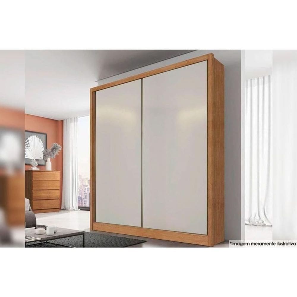 Guarda Roupa Solteiro 2 Portas de Correr e 3 Gavetas Virtus - Novo Horizonte