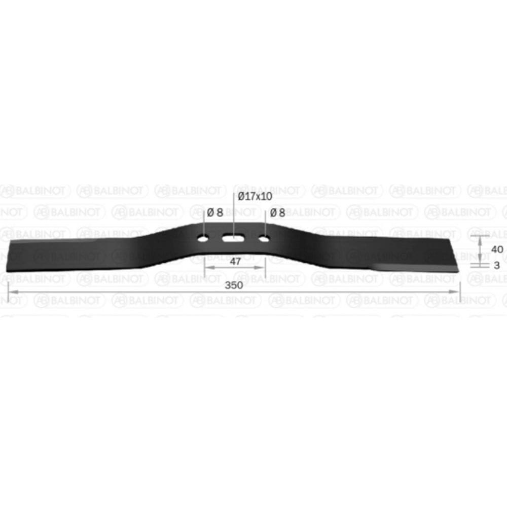 Faca p/ Cortadores de Grama Trapp MC-35S
