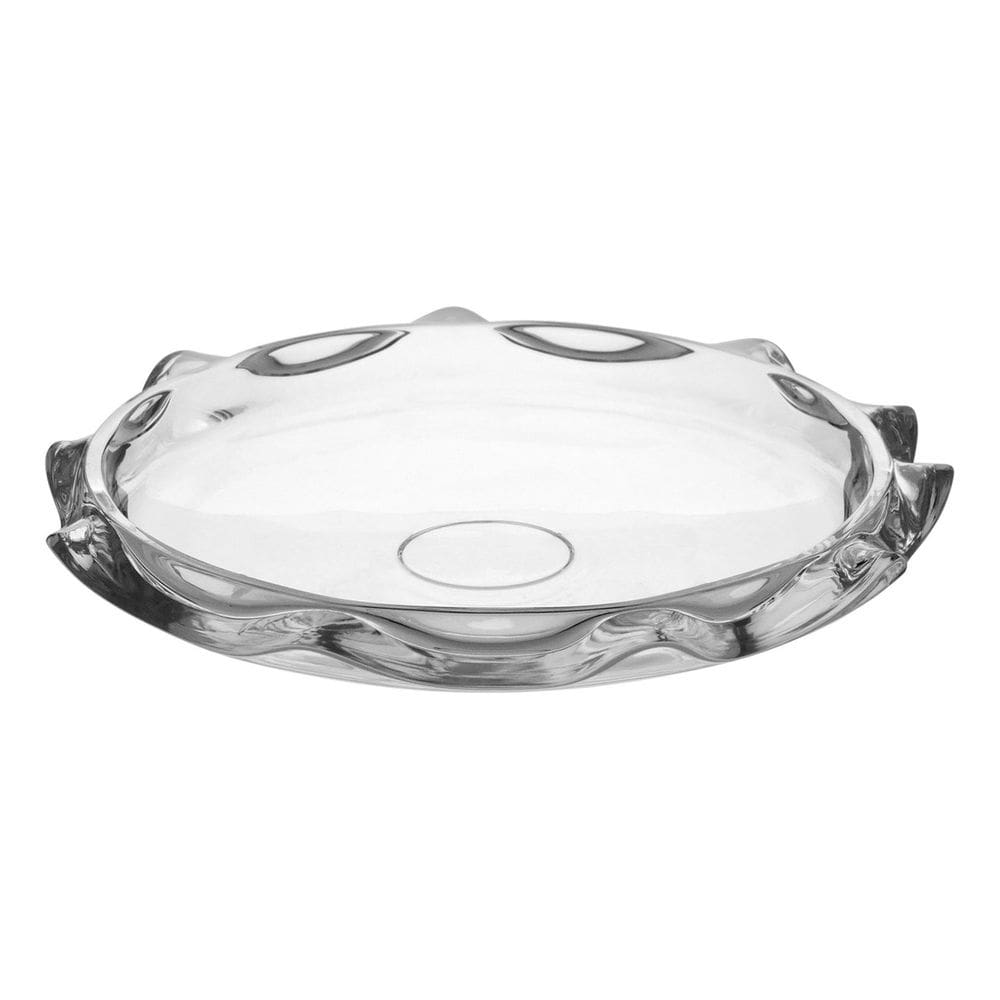 CANCAN CENTRO MESA 5x33x33cm VIDRO TRANSPARENTEARENTE VASO DECORATIVO FRUTEIRA