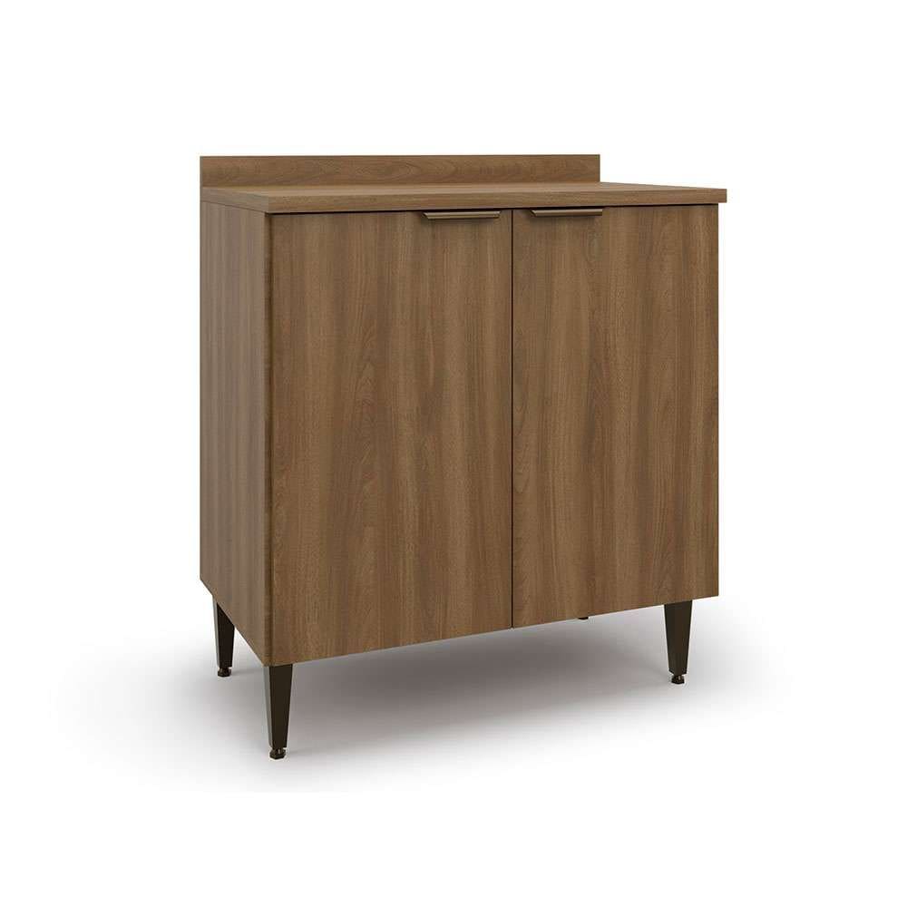 balcão de cozinha com tampo paris 2 pt nogal
