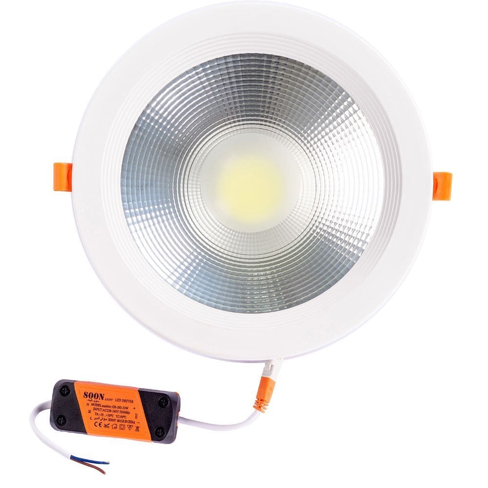 Plafon Spot Led Cob 30w Embutir Redondo Branco Frio 6500k