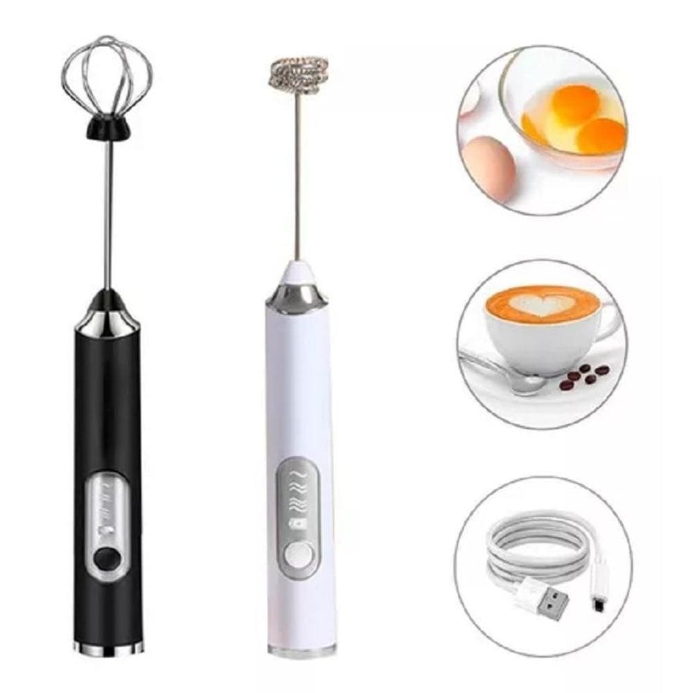 Misturador Bebidas Ovos Portátil Elétrico Bateria Mini Mixer