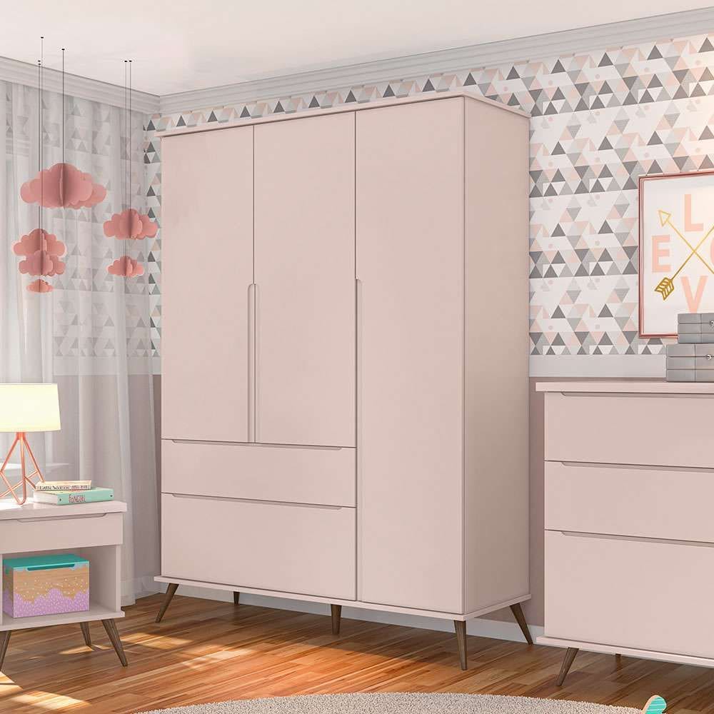 guarda-roupa infantil inda 3 pt 2 gv rosê