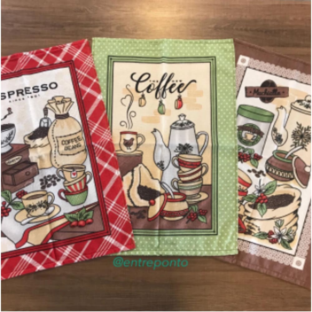 Kit Pano de Prato Tecilar Coffee