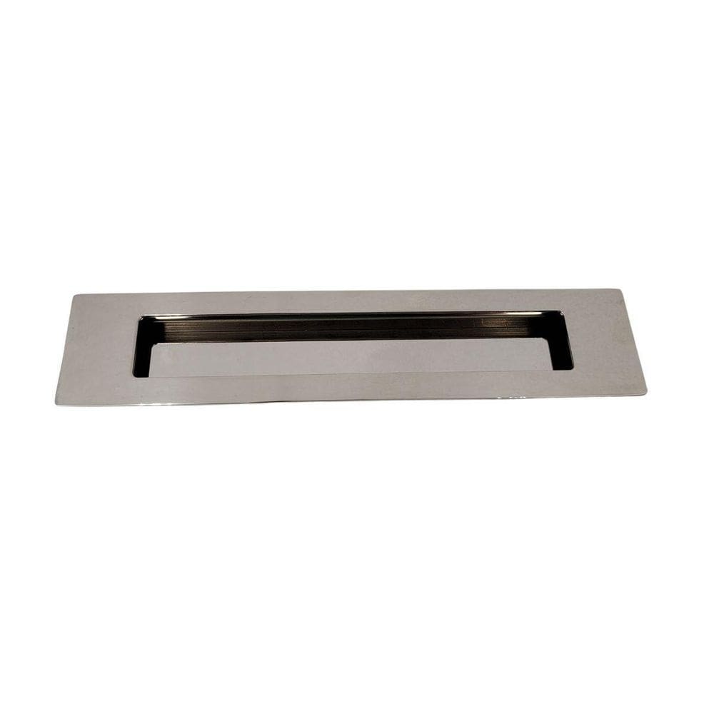 Puxador Concha Embutir Porta Inox 304 Polido Cromado 25 Cm