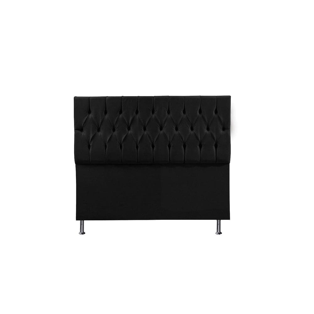 Cabeceira Cama Box Casal Estofada Espanha 140 Cm Suede Pto