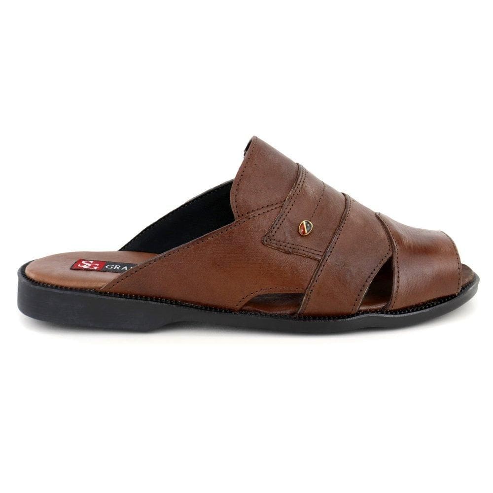 Sandália Masculina Couro Anatômico Conforto Dia a Dia