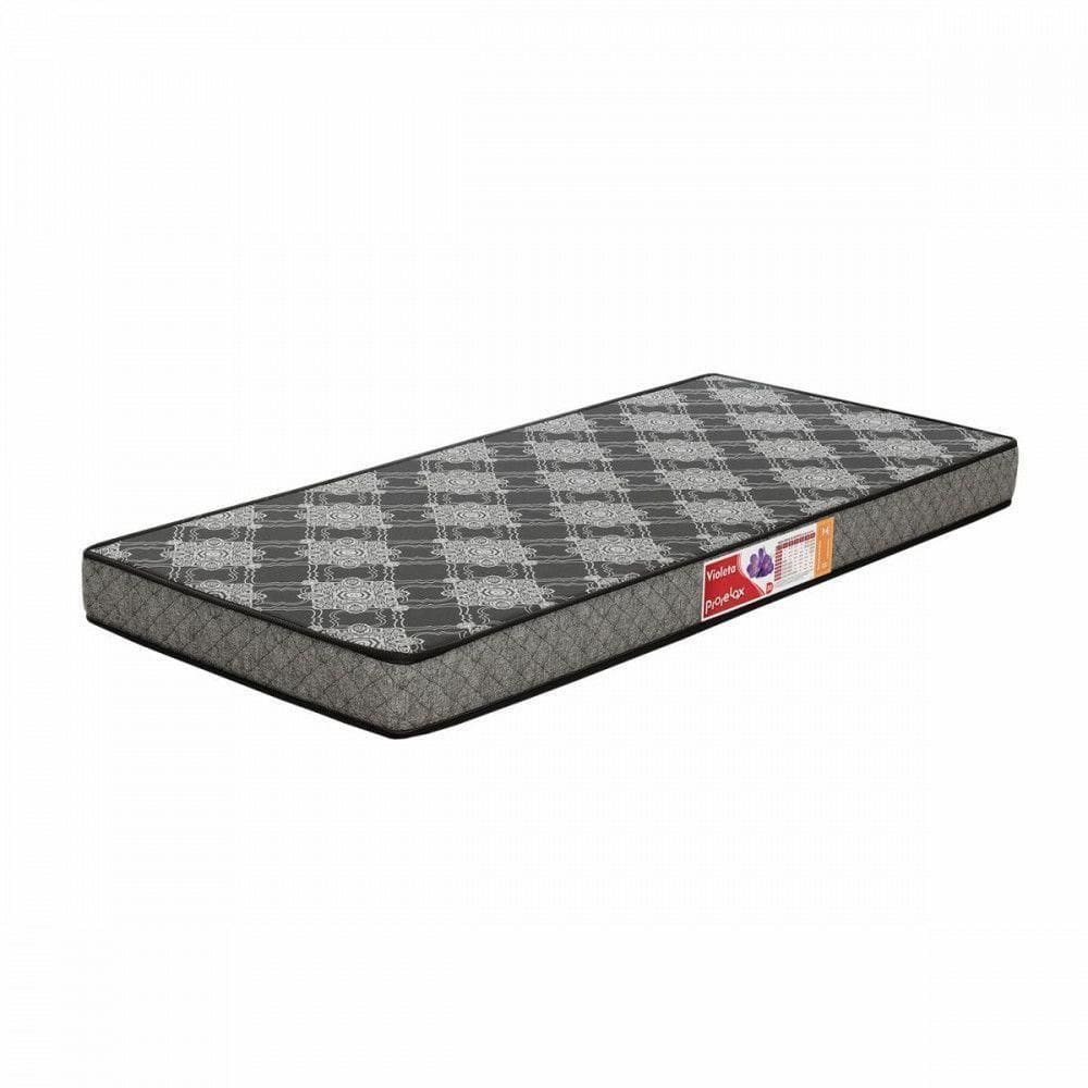 Colchão De Solteiro Violeta 088x188x12 Cinza Estampado Cinza