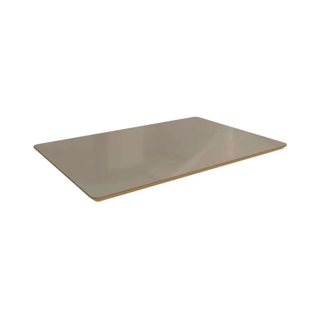 tampo retangular para mesa de jantar com vidro petúnia bronze e freijó 120 cm