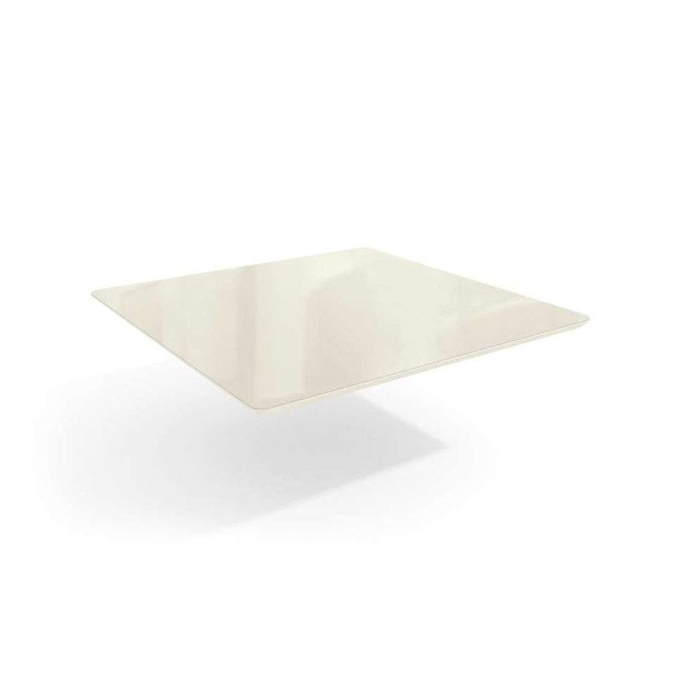 tampo quadrado para mesa de jantar com vidro petúnia off white 105 cm