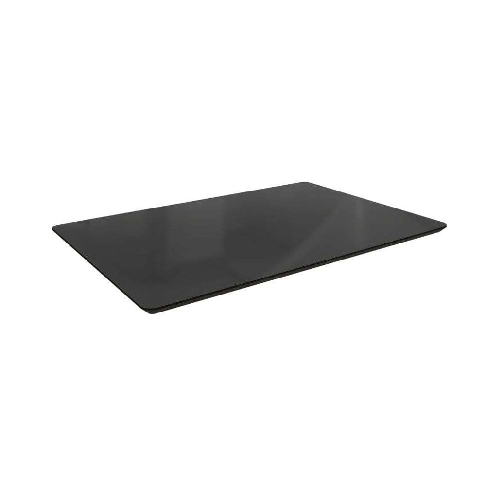 tampo retangular para mesa de jantar com vidro petúnia preto 120 cm