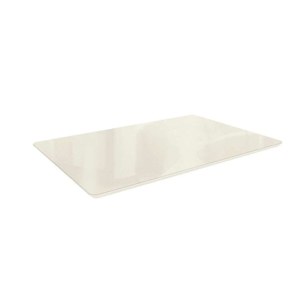 tampo retangular para mesa de jantar com vidro petúnia off white 120 cm