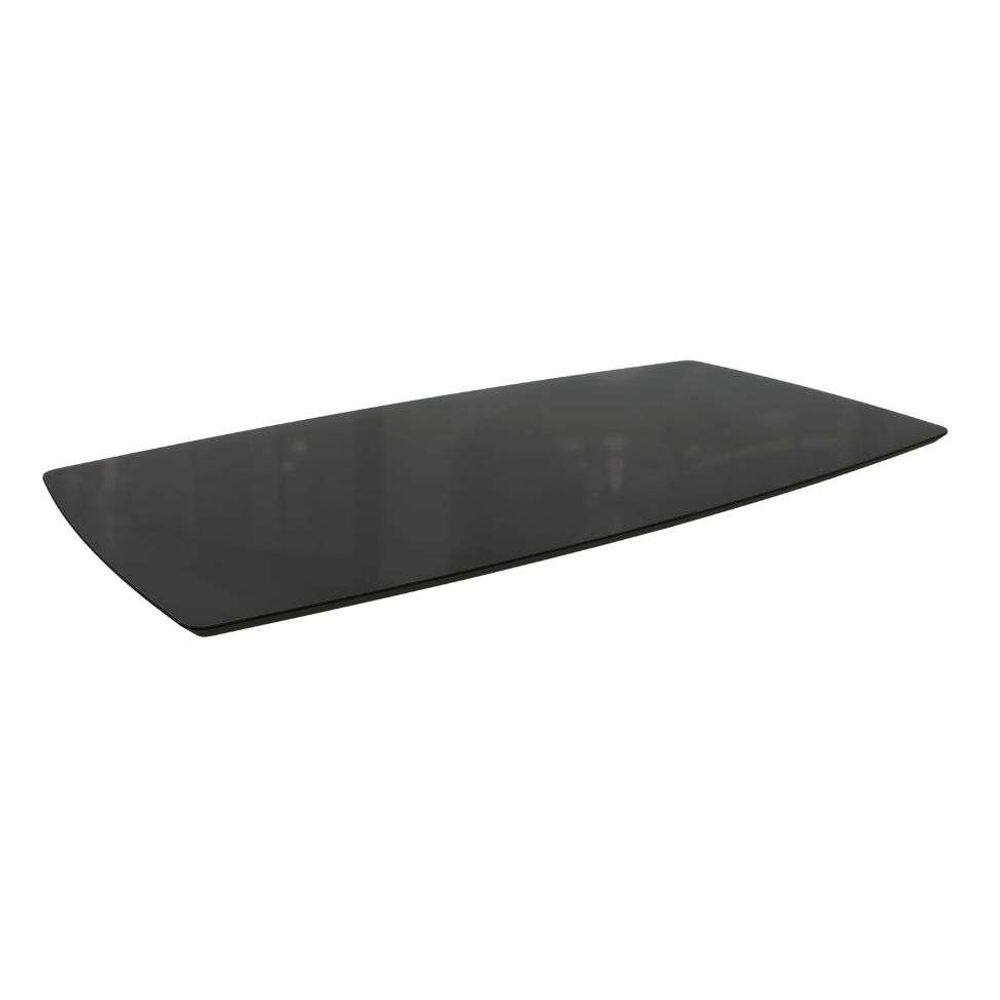 tampo retangular para mesa de jantar com vidro petúnia preto 170 cm