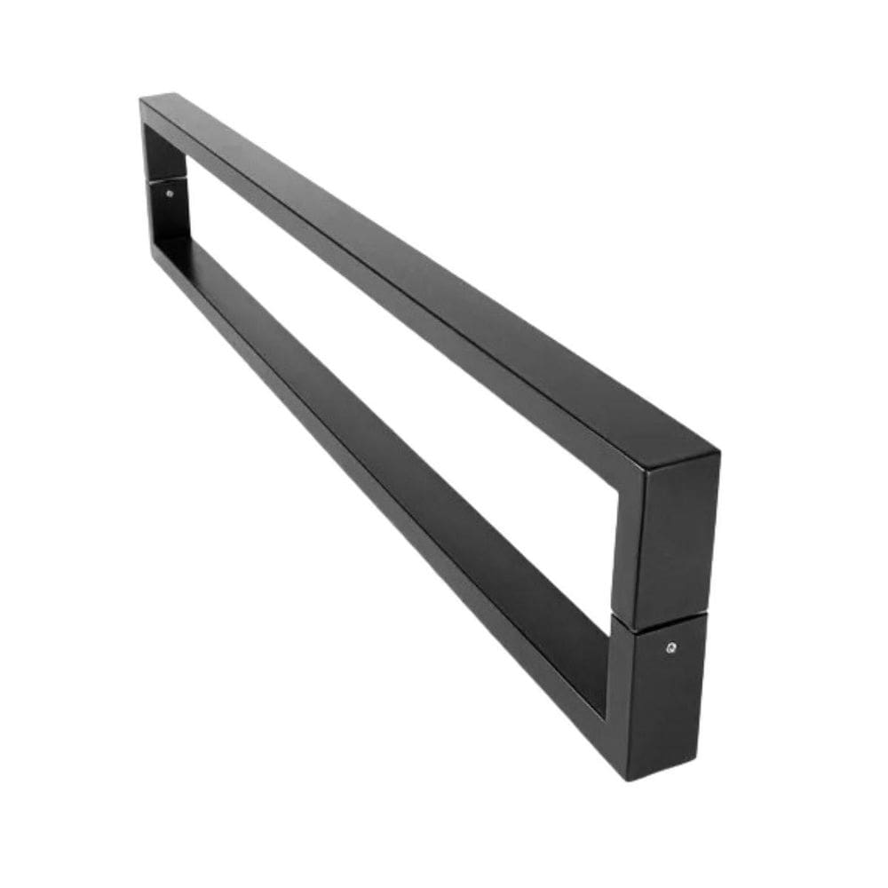 Puxador Porta Duplo Alça 800 Mm Inox Preto Fosco 40X20 80 Cm