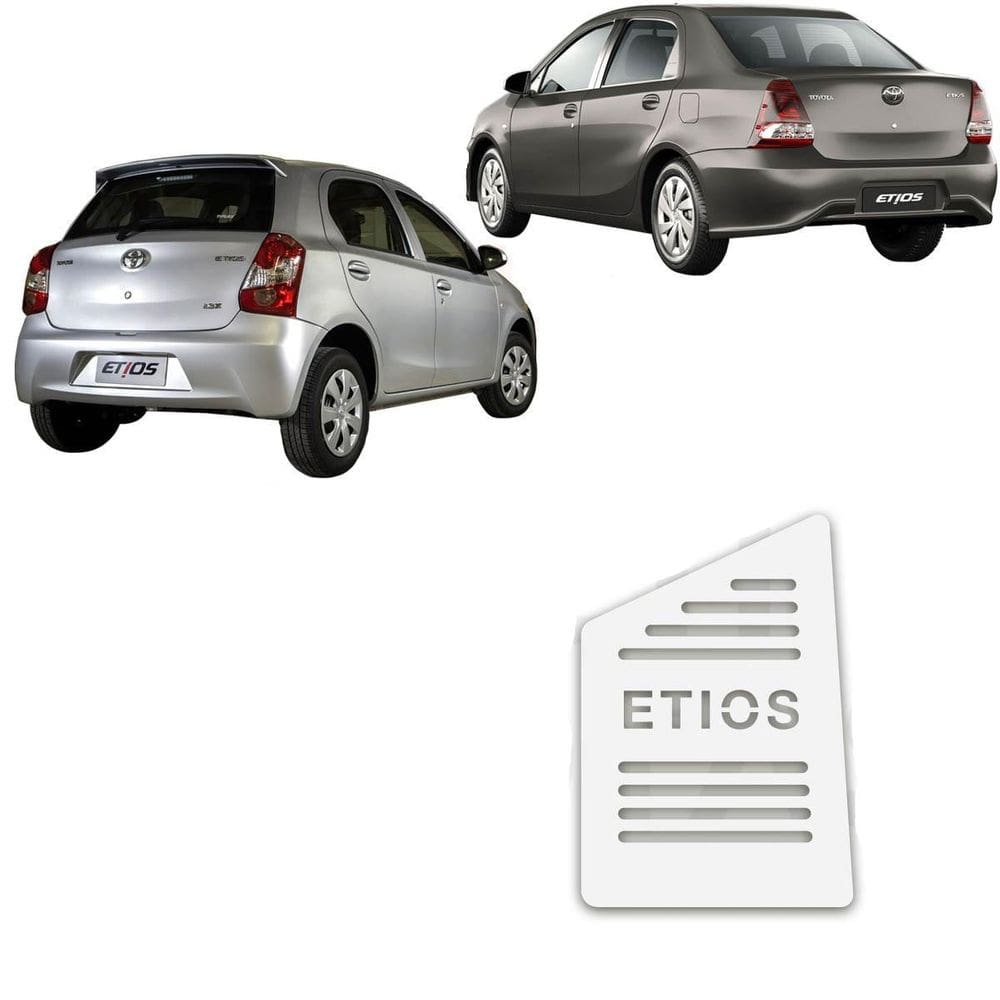 Descanso De Pé Toyota Etios 13 A 21 Aço Escovado Prata