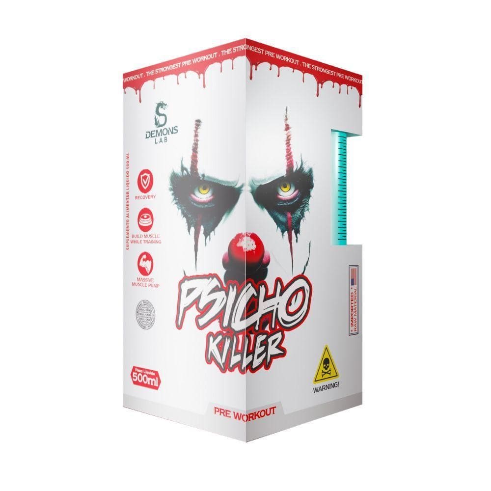 Pre Treino Liquido Psicho Killer Fruit Punch 500Ml Demons