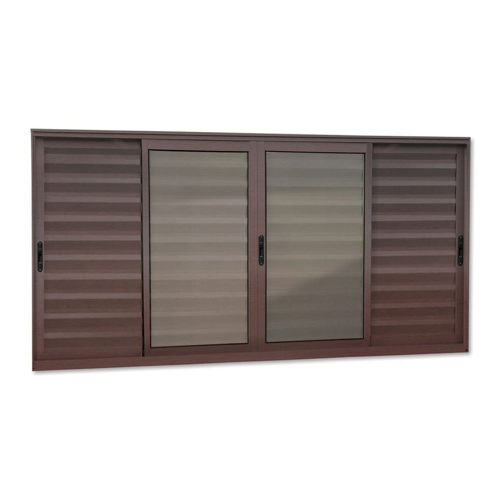 Veneziana Elite 6 Folhas Moveis 120 X 150 Vidro Liso Corten