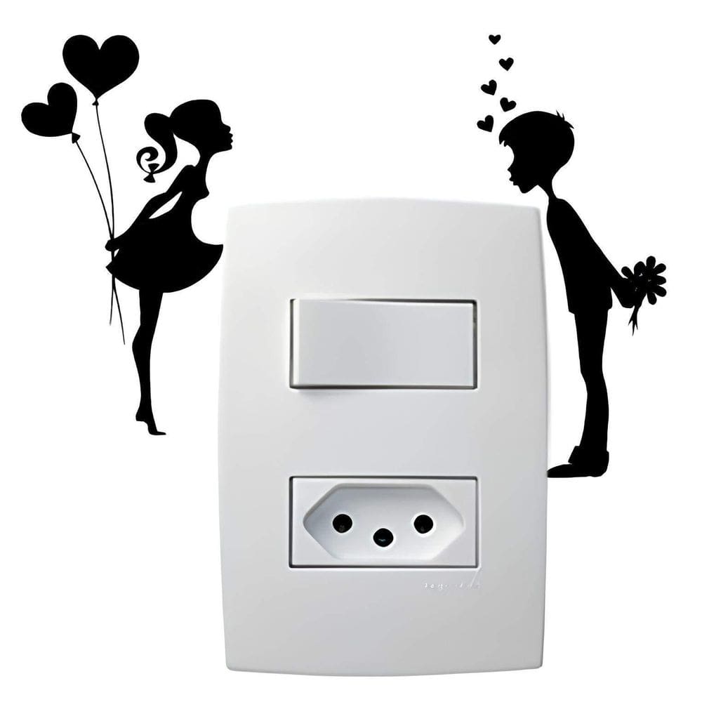 Adesivo Para Interruptor Casal De Namorado