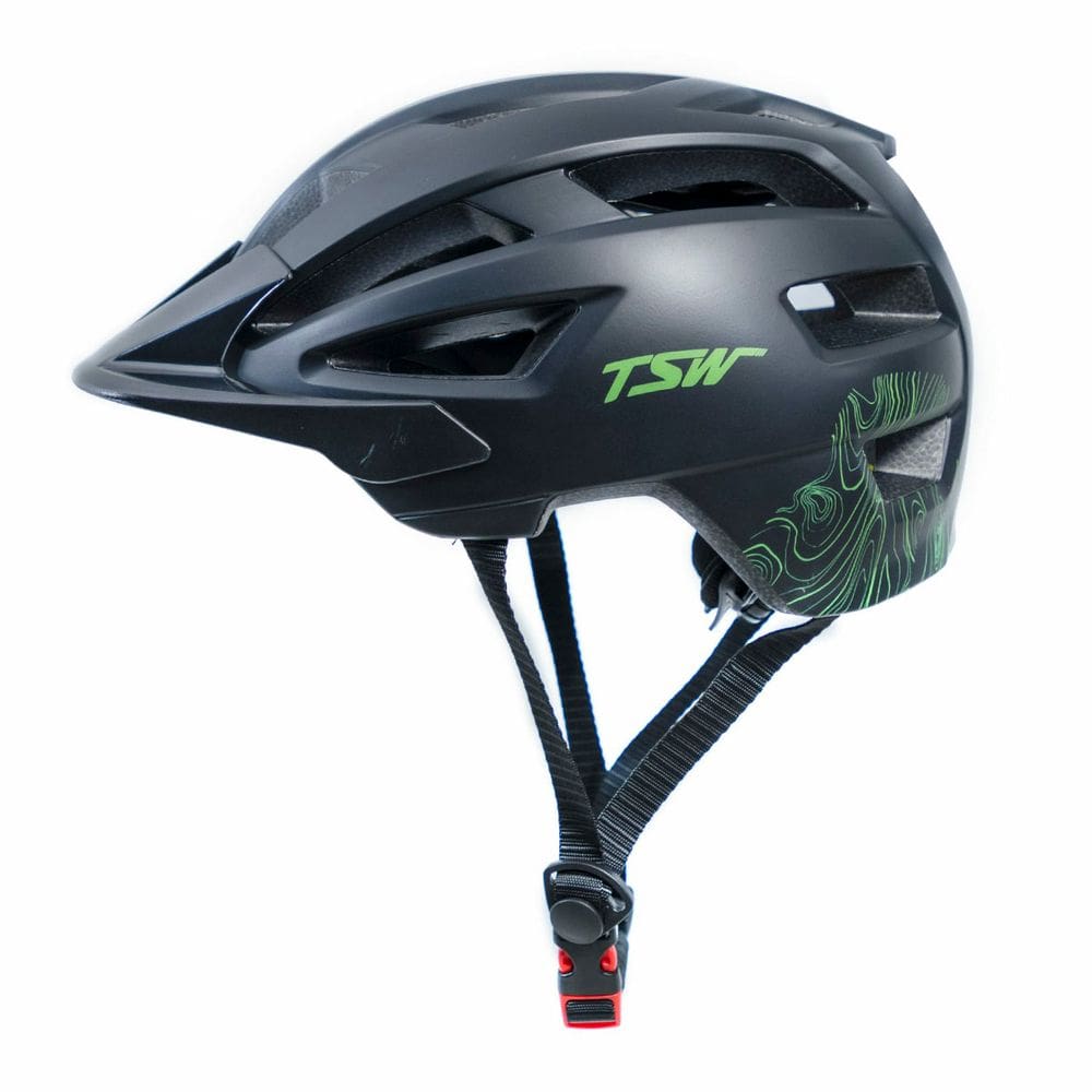 Capacete Tsw Mtb Enduro Preto/Verde