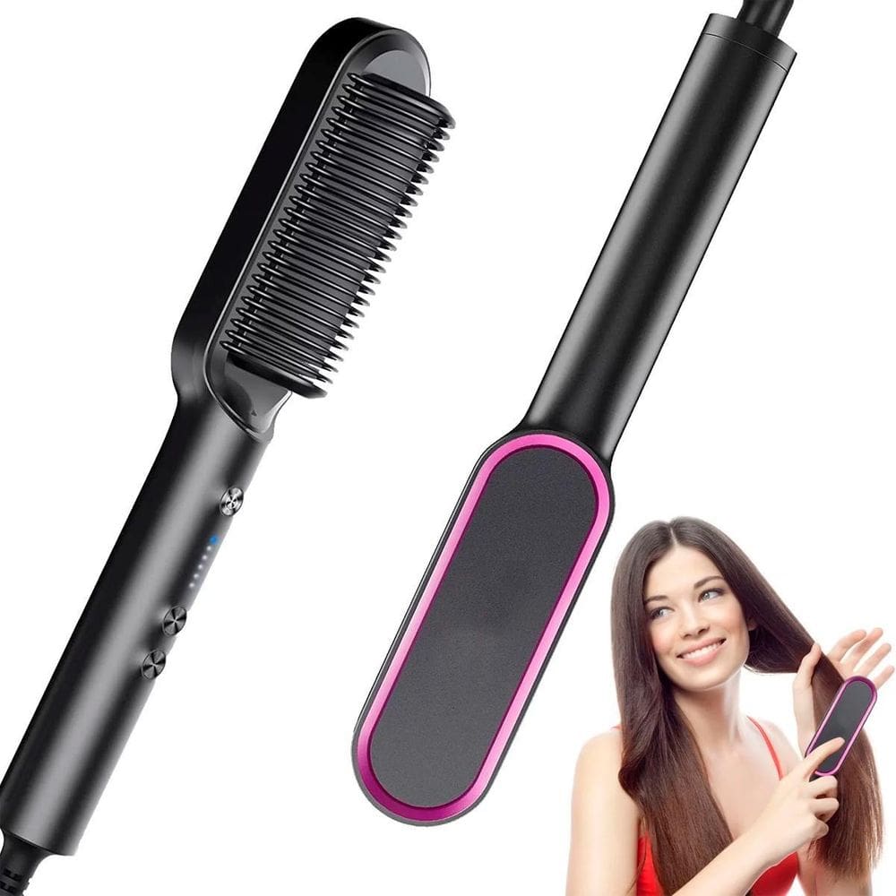 Escova 3 Em 1 Secadora Alisa Cabelo Perfeito 110/220V Bivolt