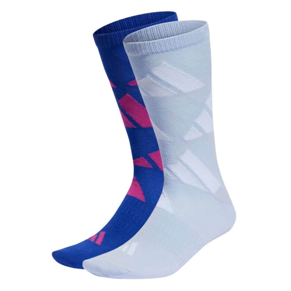 Kit meias Adidas Crew Logo 2 pares cano alto IC9524
