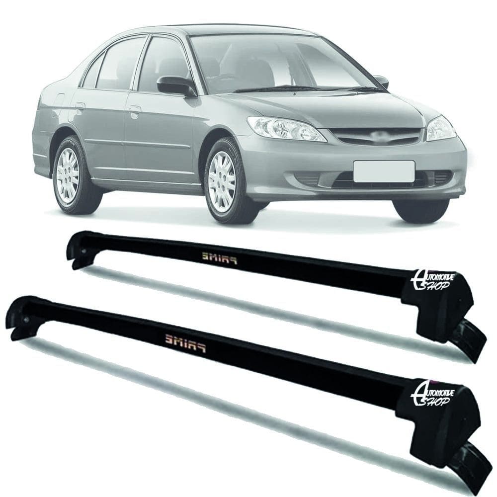 Rack Teto Aluminio Prime Honda Civic 04 até 2006 Preto PR108