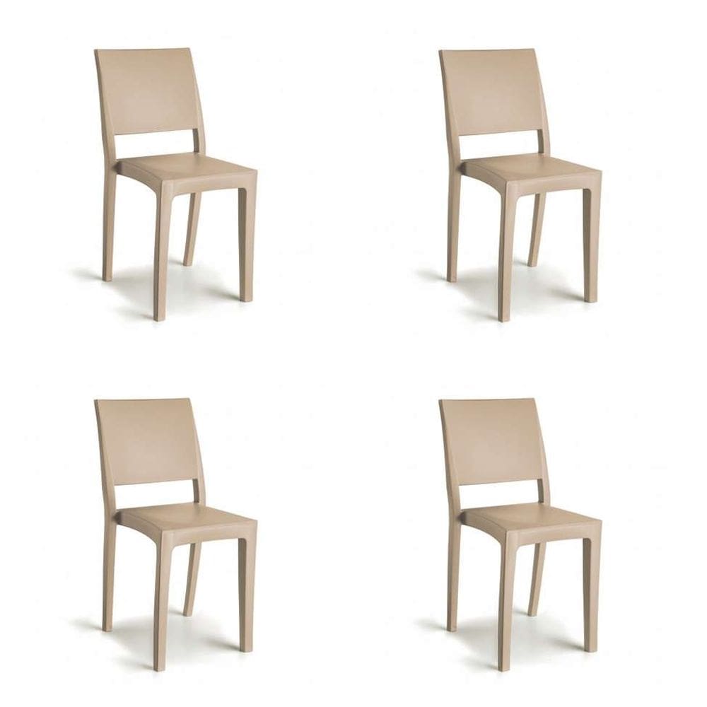 conjunto com 4 cadeiras hydra plus capuccino