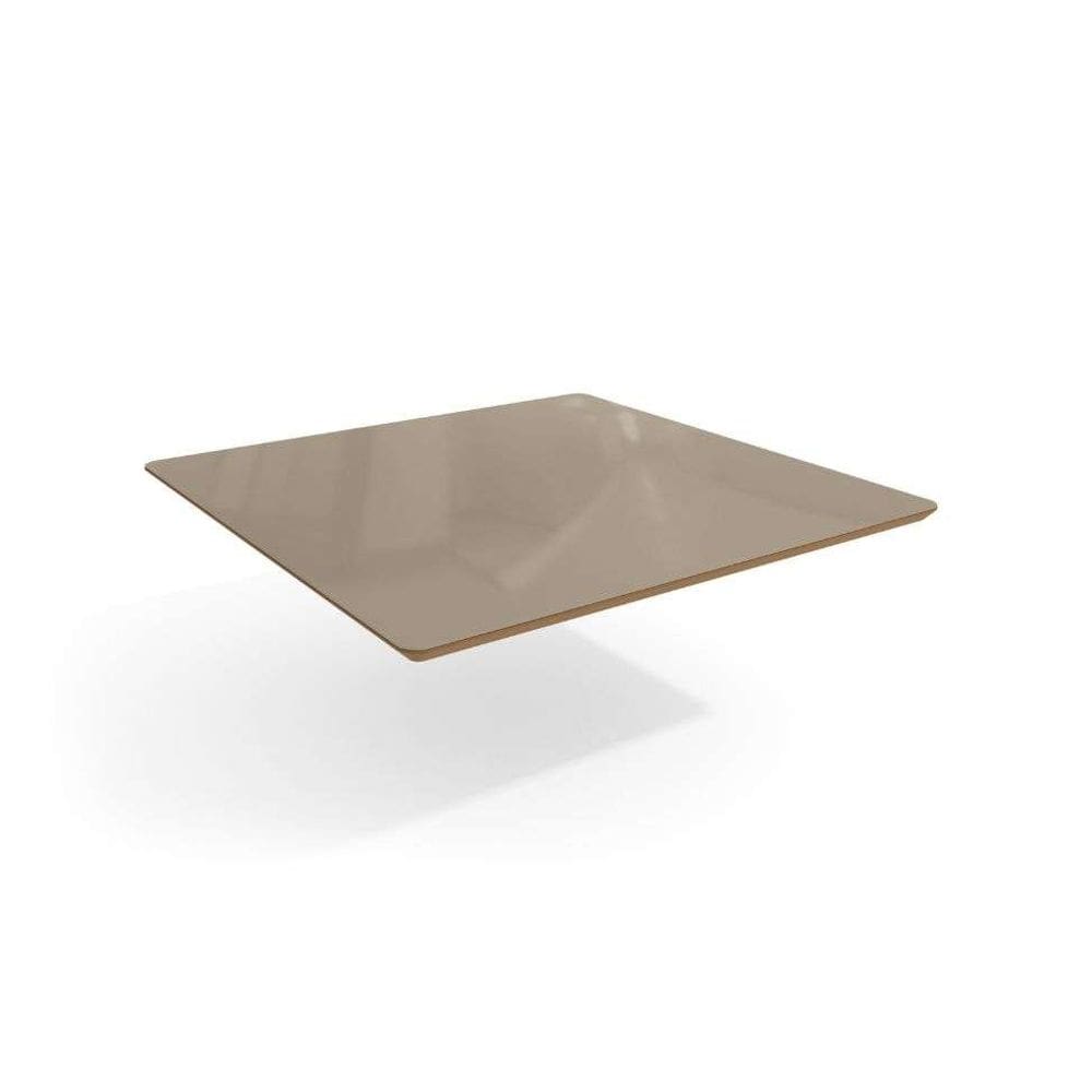 tampo quadrado para mesa de jantar com vidro petúnia bronze e freijó 105 cm