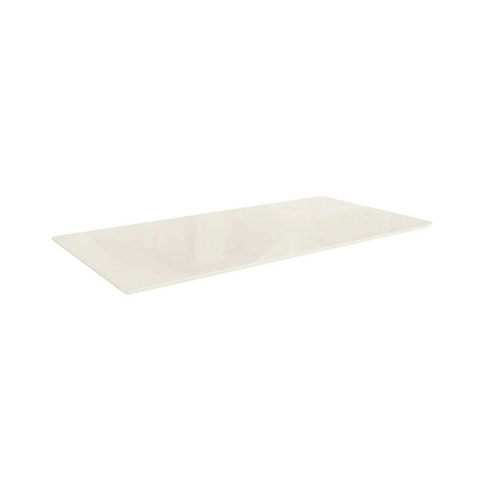 tampo retangular para mesa de jantar com vidro petúnia off white 180 cm