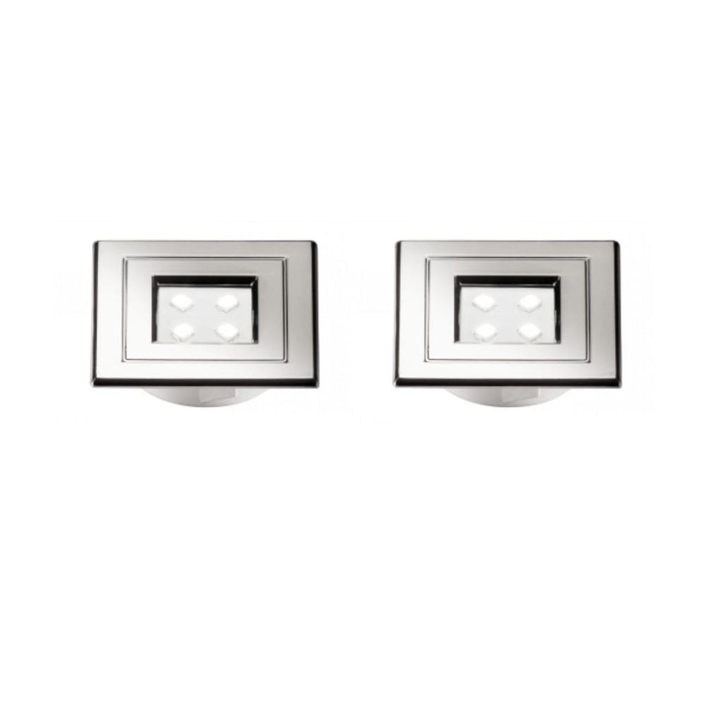 02 Luminaria Spot De Embutir Para Móveis Mdf Quadradao 6000K