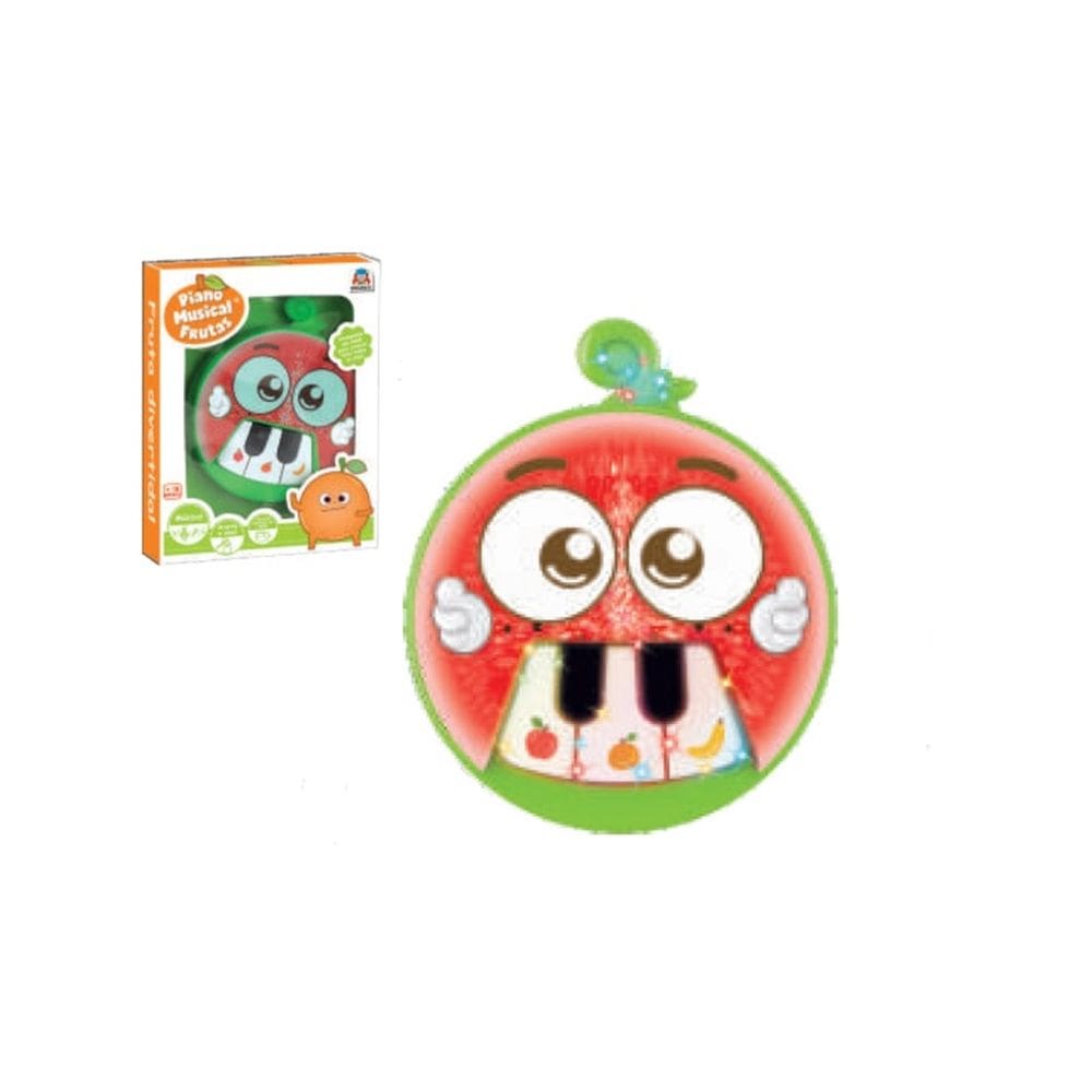 Piano Musical Frutas com Luz Melancia - Braskit