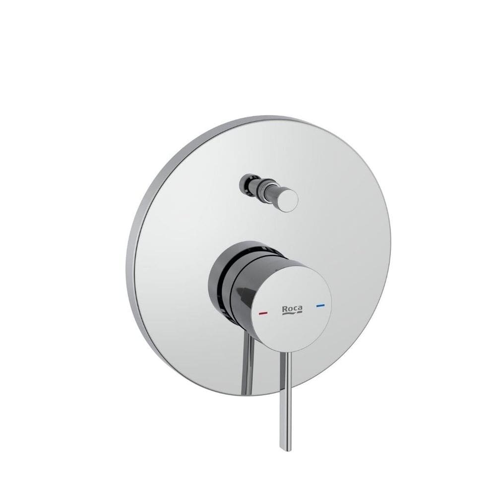Acabamento para Monocomando de Banheira e Chuveiro para Roca Box Insígnia com Desviador Cromado
