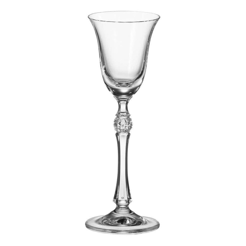 JG 6PÇ TAÇAS LICOR BOHEMIA PARUS CRISTAL 70ml 18x6x6cm TRANSPARENTE