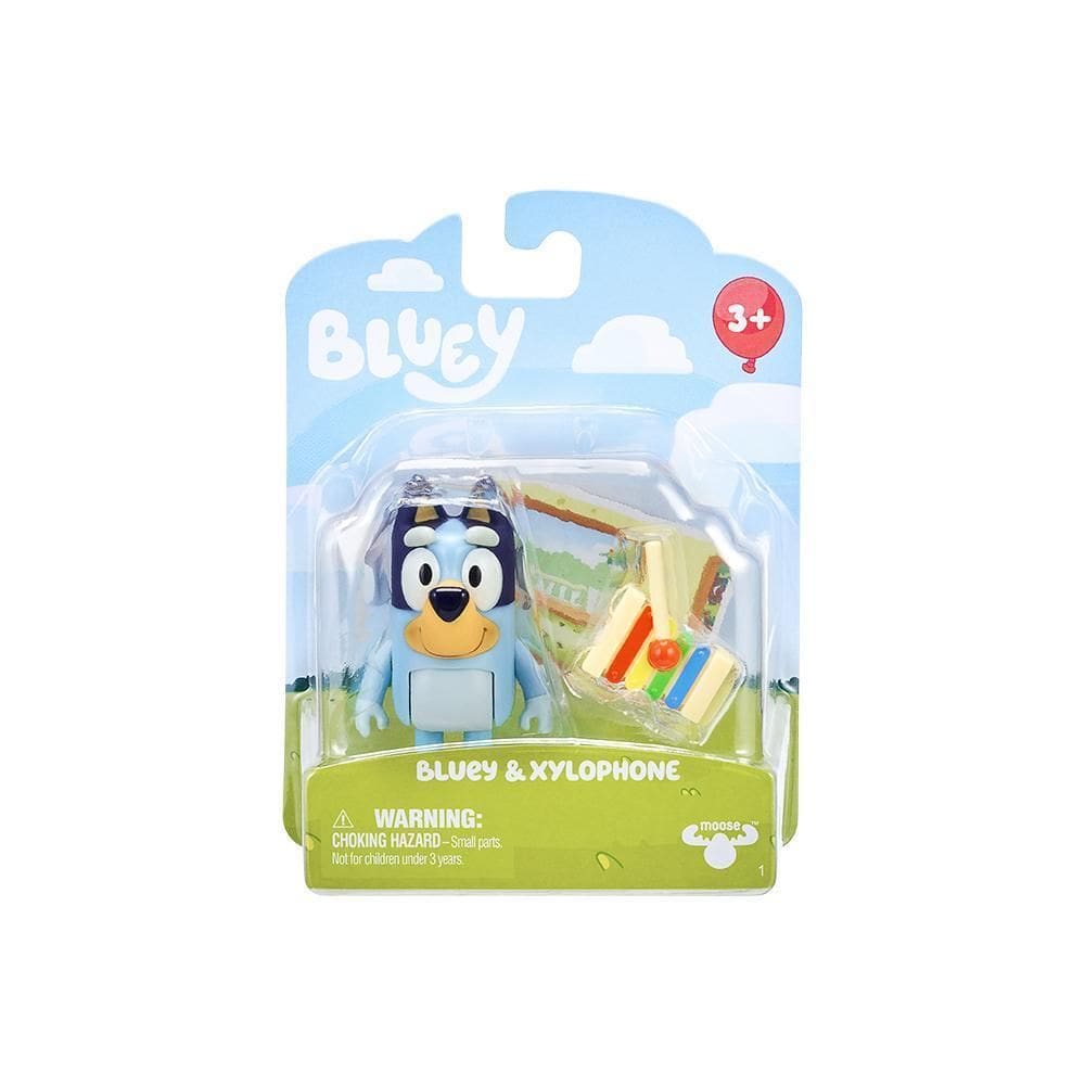 Boneco Colecionável 6Cm Bluey - Bluey E Xilofone