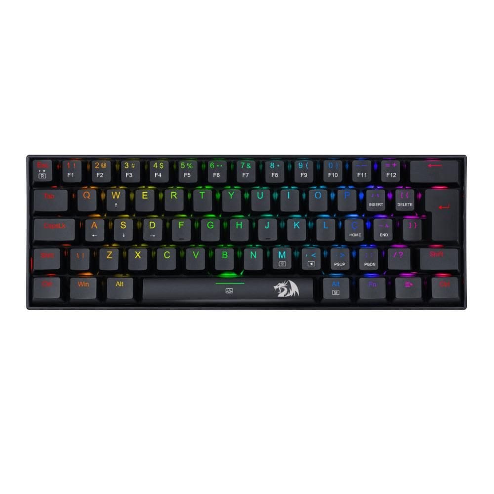 Teclado Mecânico Gamer Redragon DragonBorn - ABNT2 - Iluminação RGB - Switch Marrom - K630RGB-1