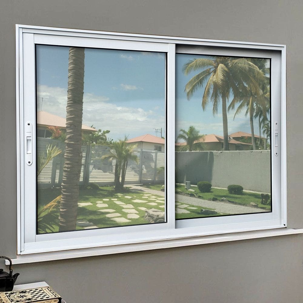 Janela Elite 2 Folhas Moveis 120 X 120 Vidro Liso Branco