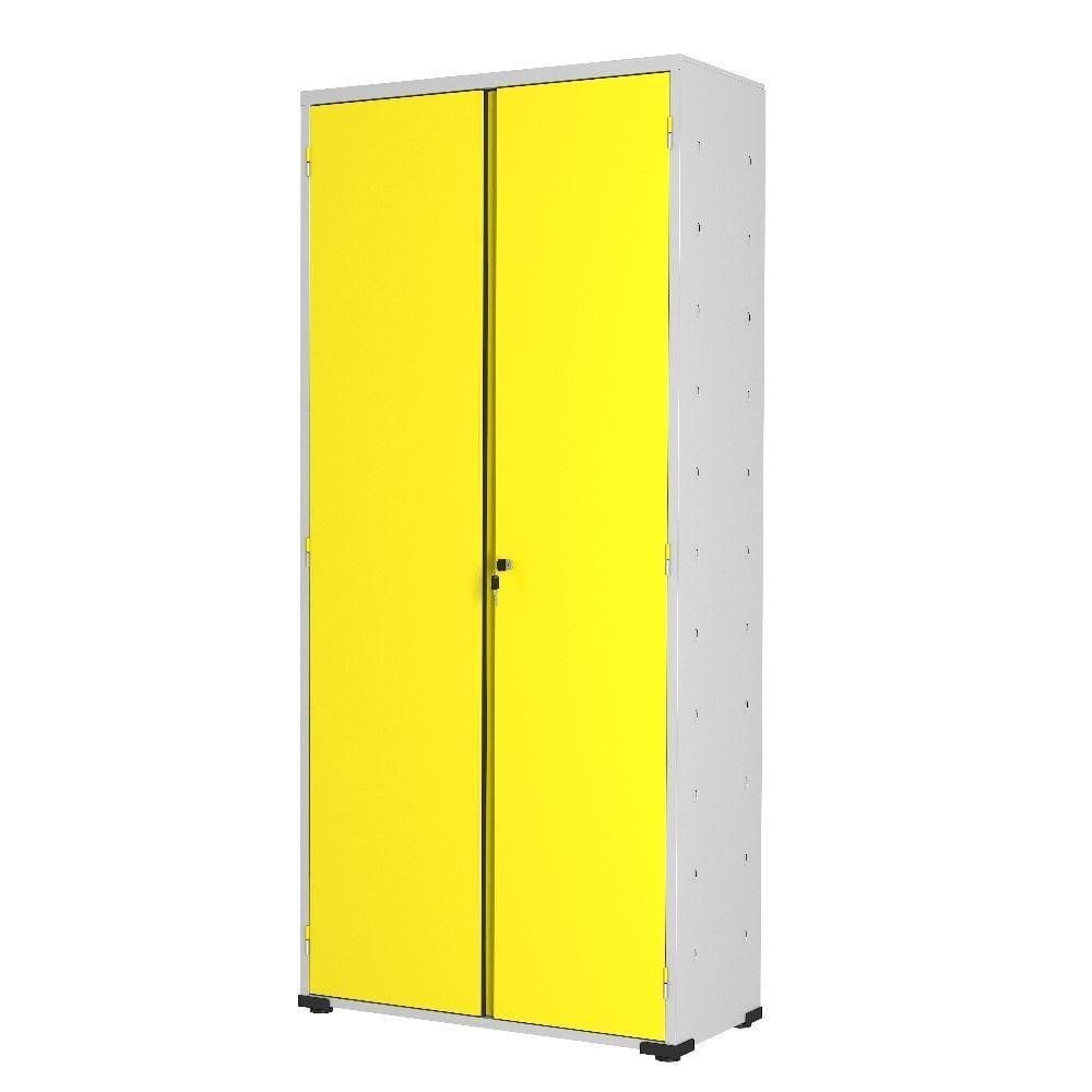 Armário Aço Escritório Fechadura 3 Prateleiras Ea301 Amarelo