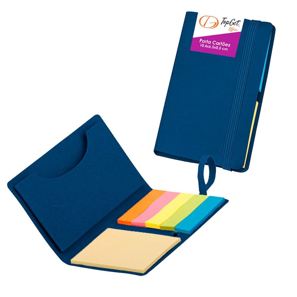 Porta Cartões com Blocos Adesivados e Anotações 10x6cm Hilo TopGet
