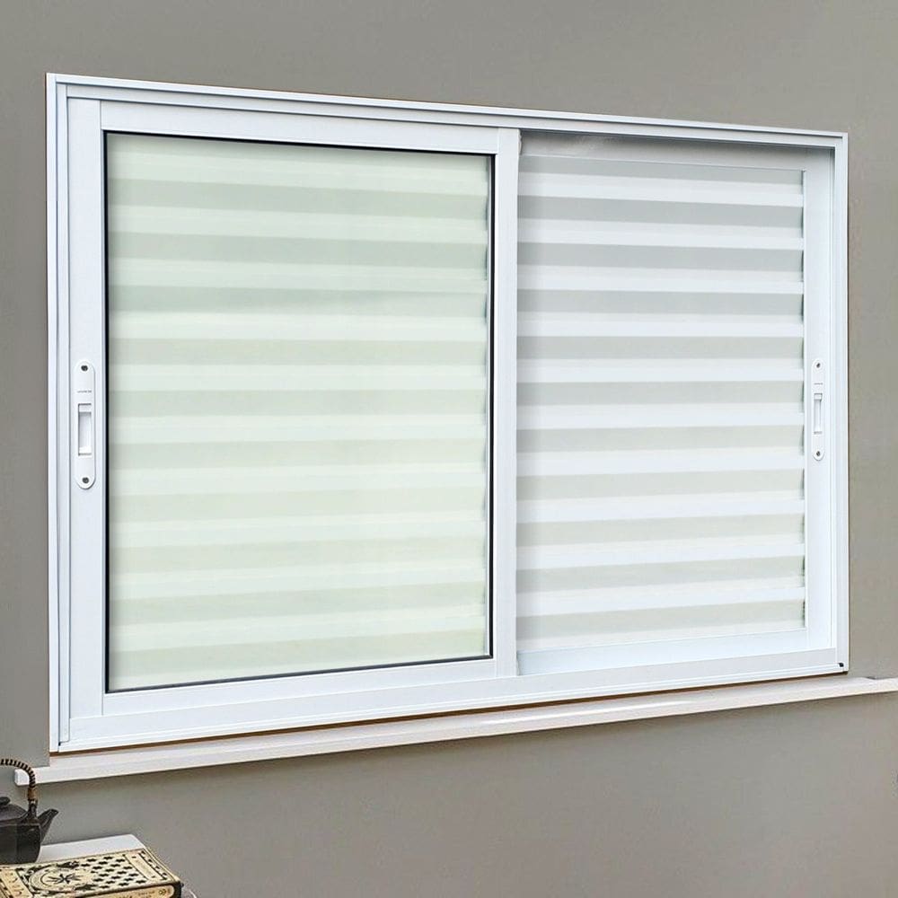 Veneziana Elite 3 Folhas Moveis 100 X 120 Vidro Liso Branco