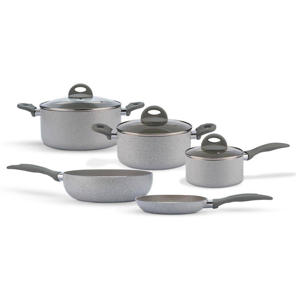 Jogo Panelas Brinox Antiaderente Ceramic Life 5 Peças Marble