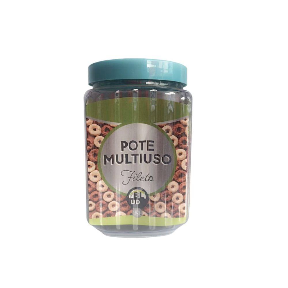 Pote Plástico Cozinha Fileto 1,5l Candy Color - Pote Hermético 1,5 - Pote Rosca Organizador Mantimento Plastico - PANAMI