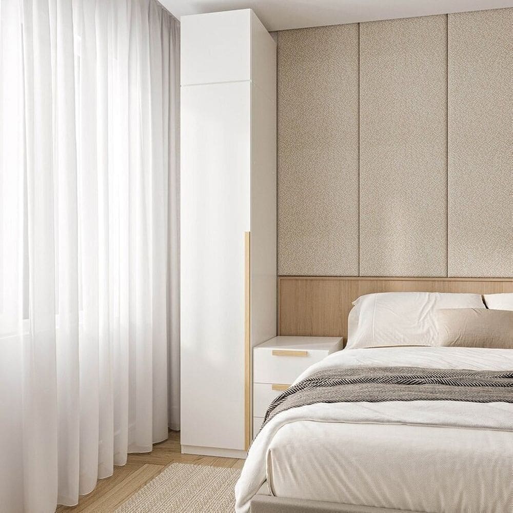 Guarda-Roupa Modulado 2 Peças 2 Portas Jade CabeCasa MadeiraMadeira Branco Fosco