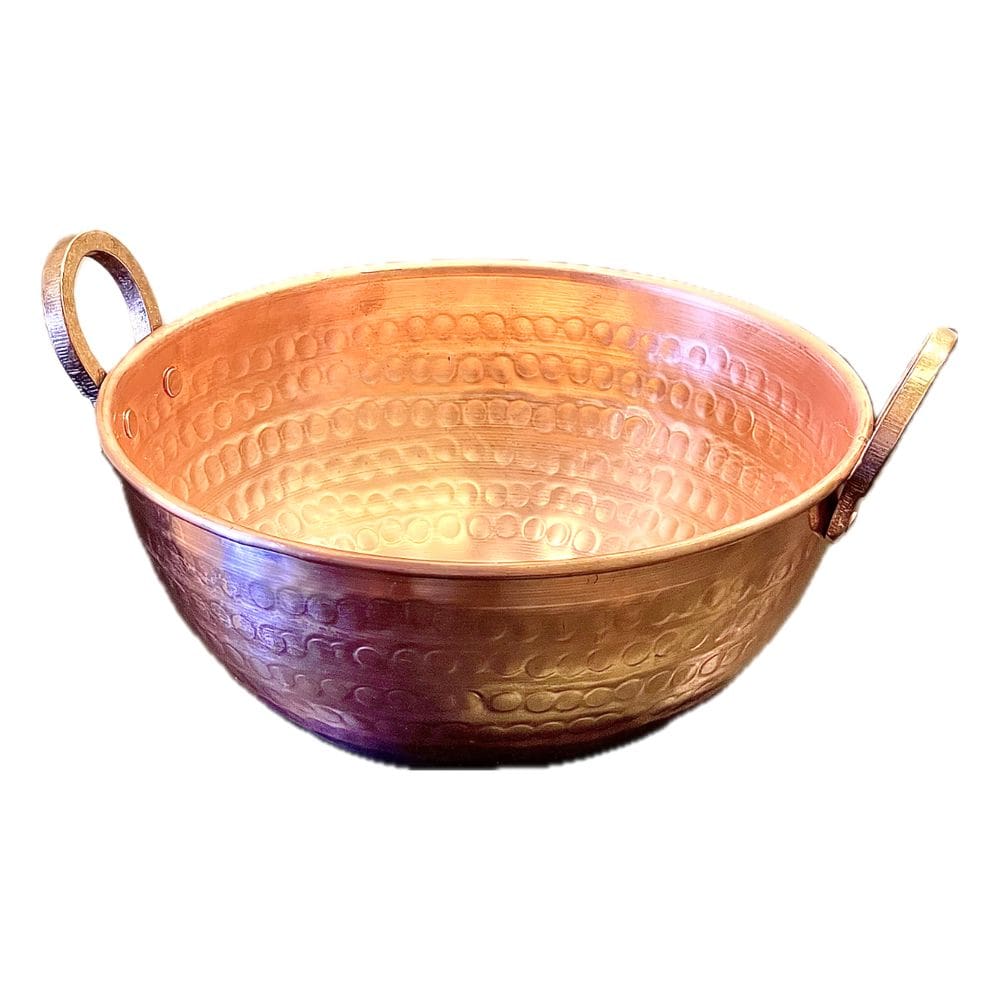 Tacho em Cobre Puro Artesanal Alças em Bronze - 25 litros