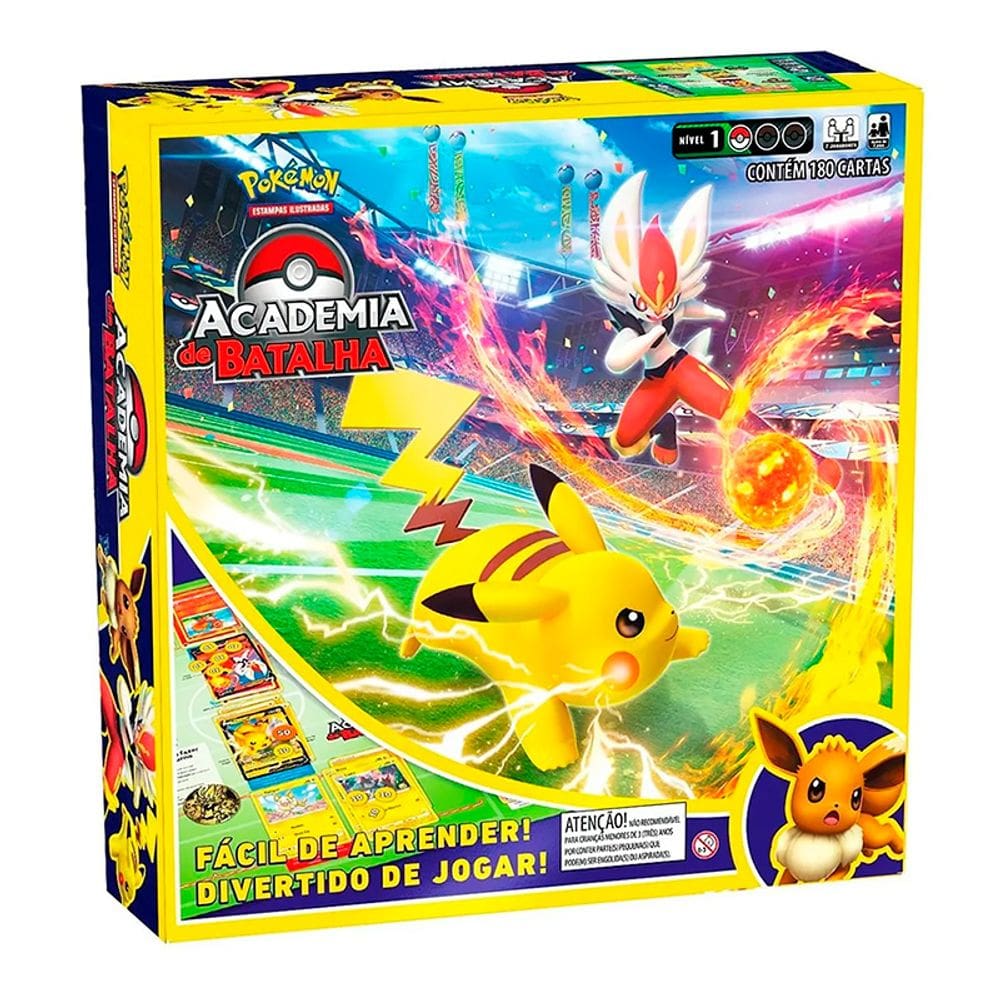 Pokémon Academia de Batalha Nível 1 com 180 Cartas - 31495 - Copag