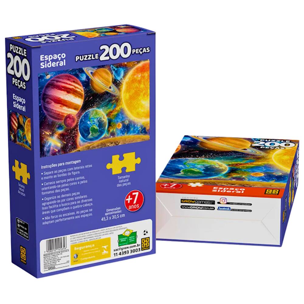 Quebra Cabeça Puzzle 200 Peças Espaço | Extra